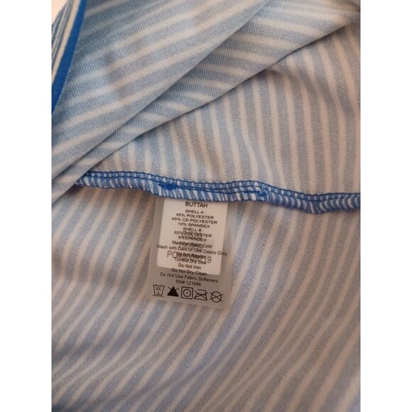 Title Nine Skort Skirt Womens Sz L Blue Striped Buttah Golf Tennis Pickleball - Picture 8 of 9